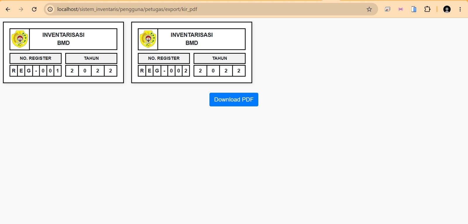 SI INVENTARIS KANTOR DUKCAPIL