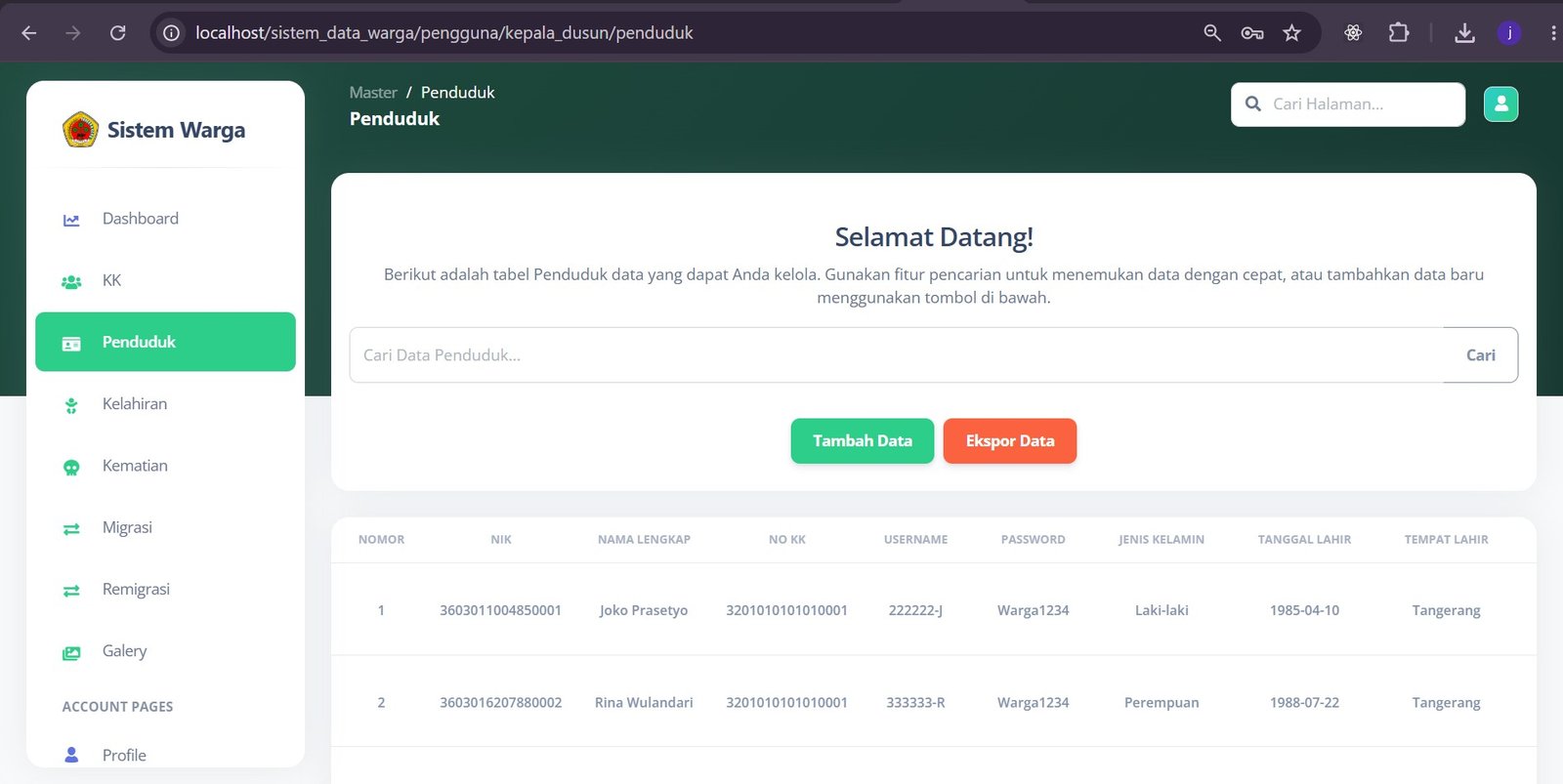 SISTEM WARGA DESA NOELBAKI